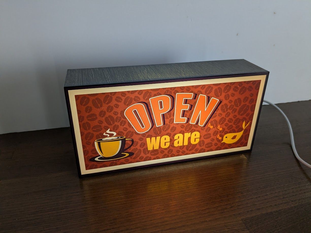 両面サイン※裏は光りません Lサイズ】OPEN CLOSE オープン 営業中 喫茶 