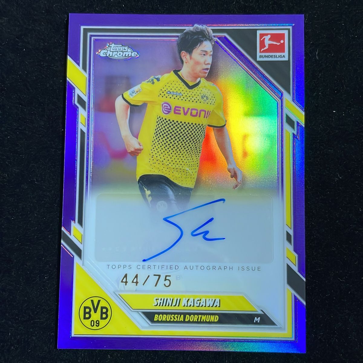 香川真司 Shinji Kagawa Topps Chrome Bundesliga 2025-26 /75 Purple