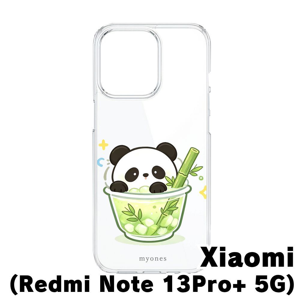 新品未使用】Redmi Note 13 Pro+ 5G クリア ハードケース (パンダと竹
