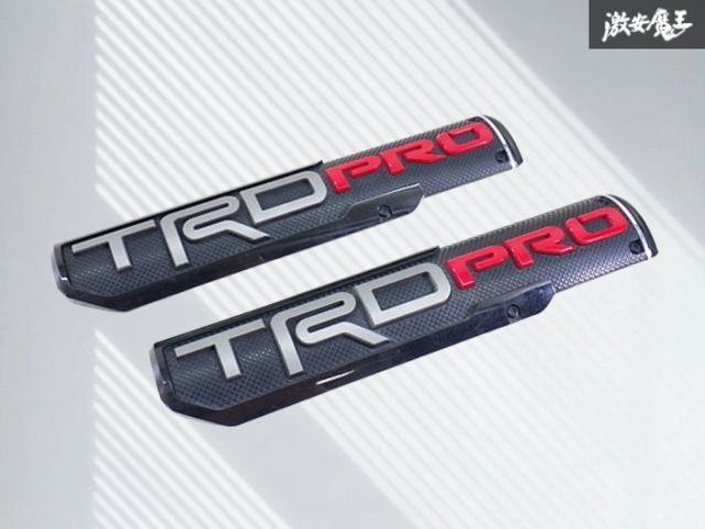 US トヨタ純正 タコマ TRD Proパッケージ限定 サイドドア エンブレム ドアバッジ 2枚セット L:約25.5cm H:約5.5cm 75427-04060 即納 棚