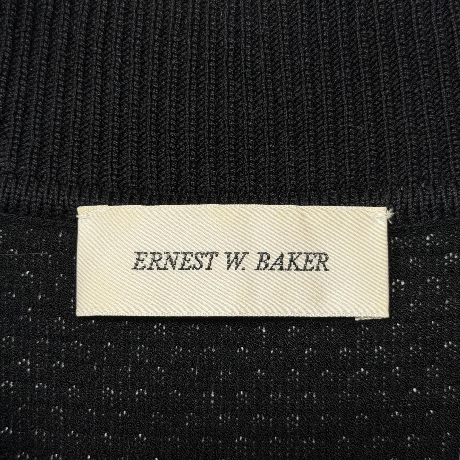 参考上代56100円 ERNEST W. BAKER ローズニットポロシャツ 半袖
