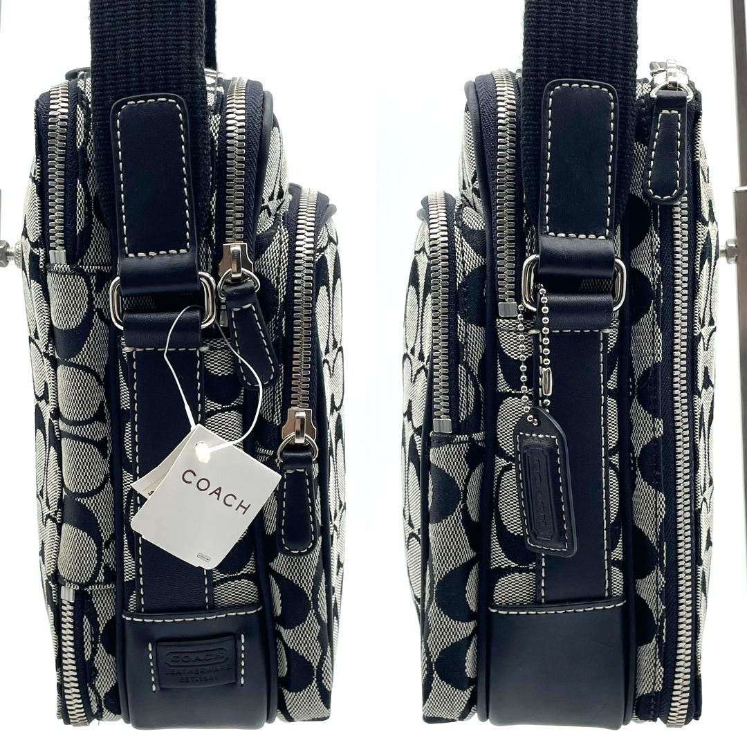 最速のネット通販 美品✨COACH コーチ シグネチャー 多収納 ショルダー 