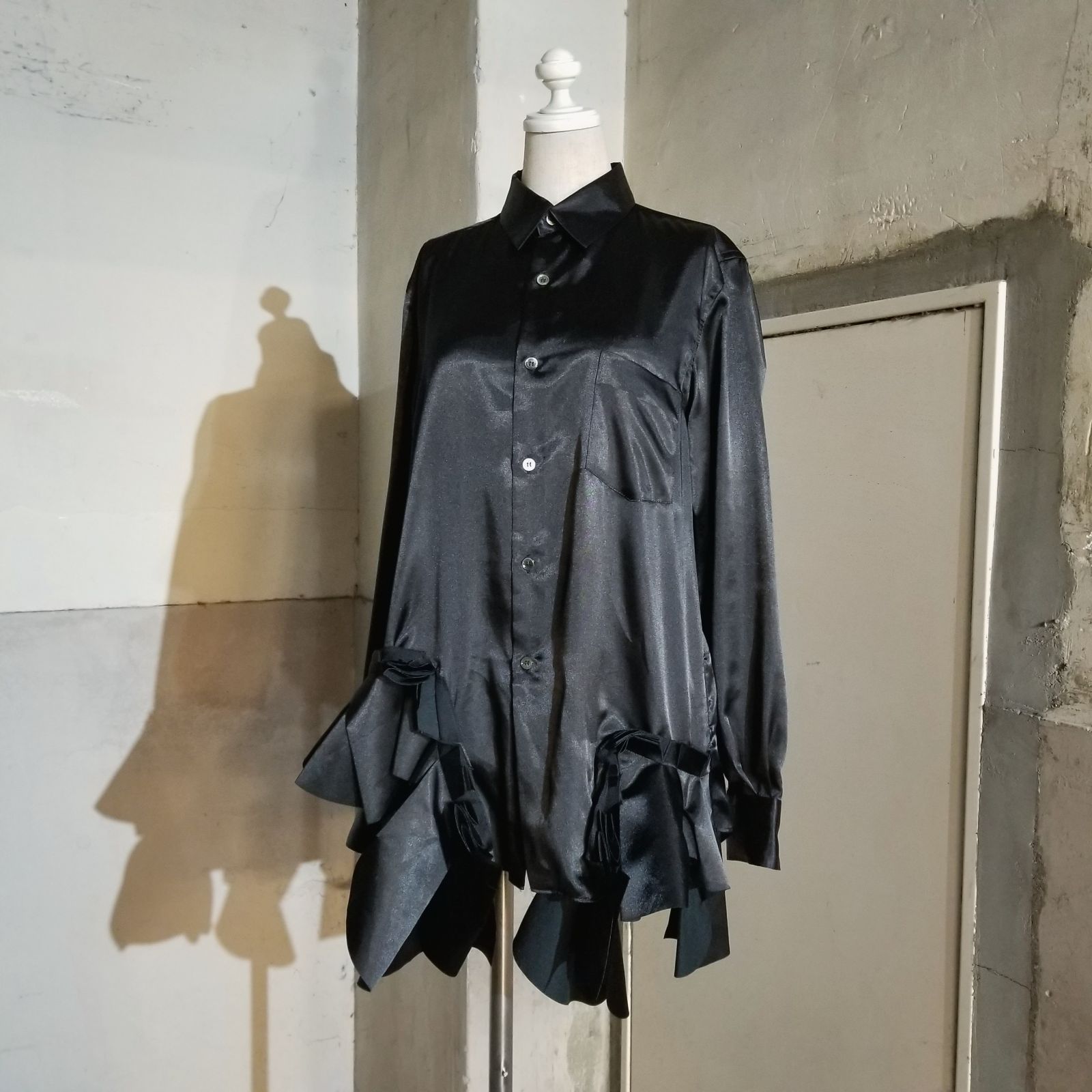 COMME des GARCONS COMME des GARCONS 25ss 裾フリル エステルサテン