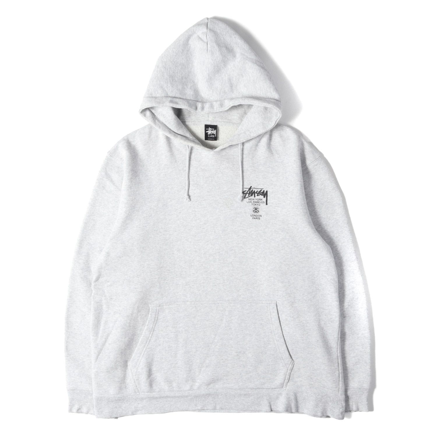 STUSSY ステューシー パーカー ヘザーグレー サイズ:XL | 00s ワールド 