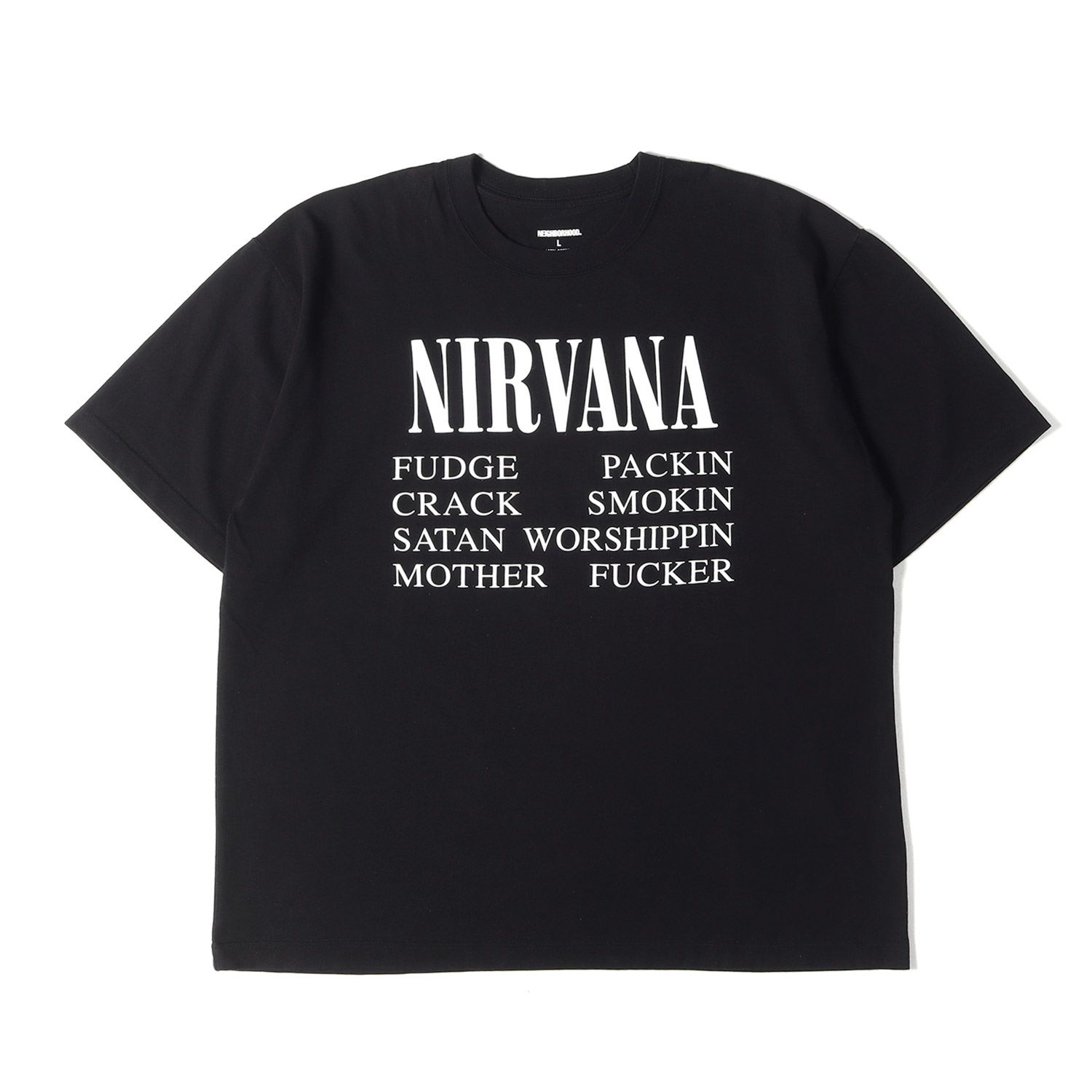 美品】NEIGHBORHOOD ネイバーフッド Tシャツ ブラック 黒 サイズ:L 