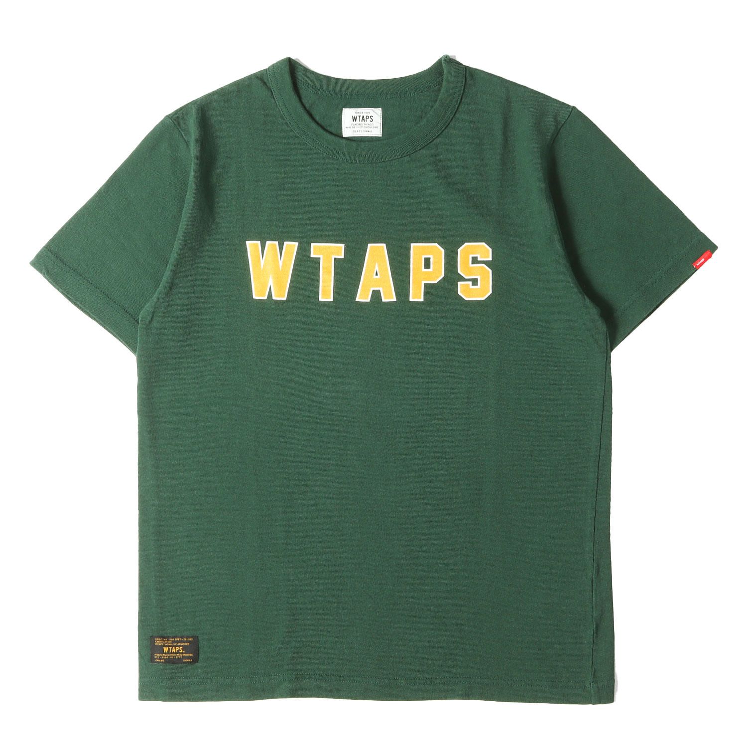 WTAPS ダブルタップス Tシャツ グリーン サイズ:S | ブランドロゴ 