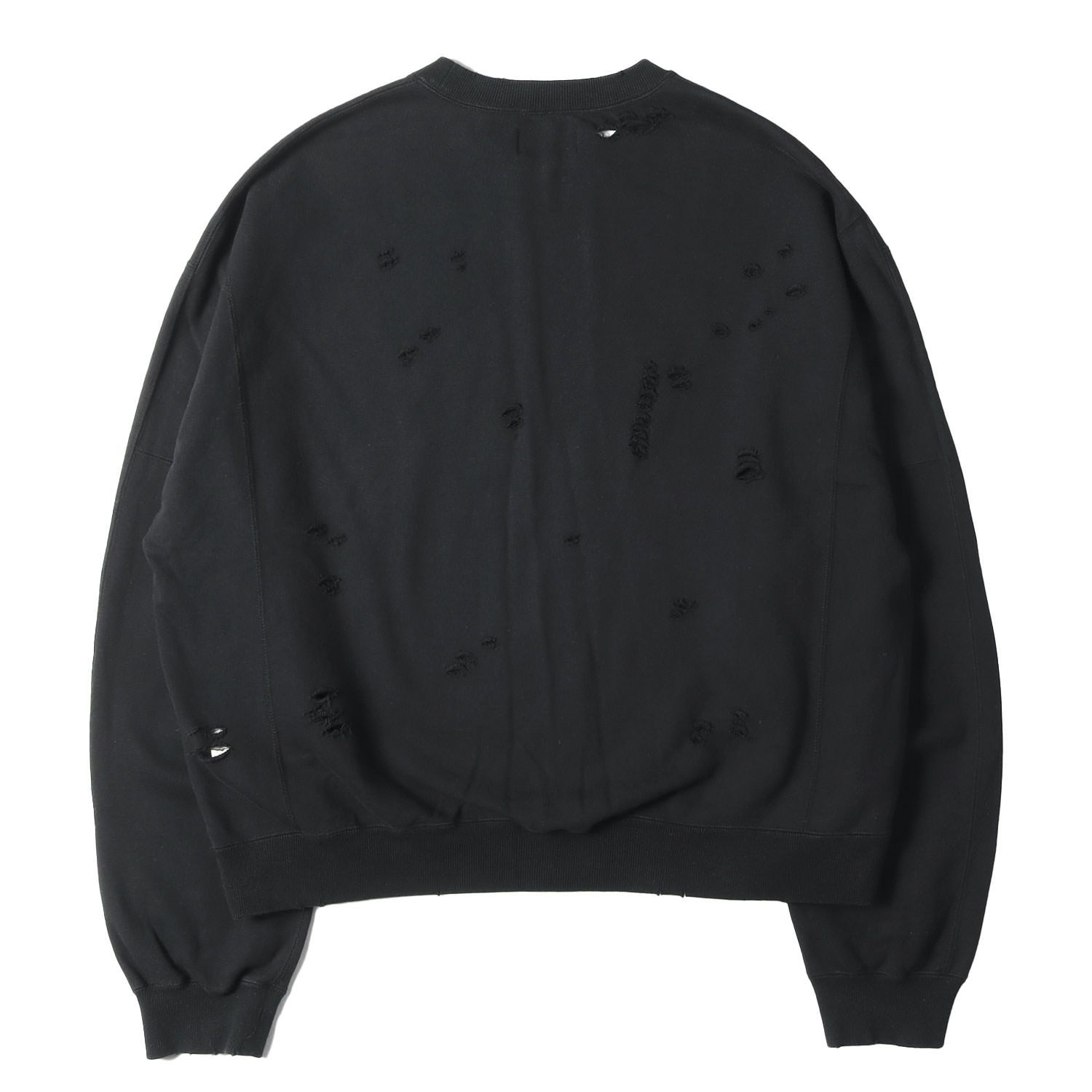 DELUXE デラックス スウェット ブラック 黒 サイズ:L | 24AW ダメージ