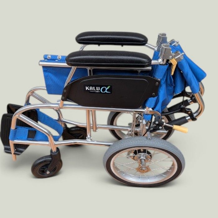 送料無料 日進医療器 介助式車椅子 KALU7α カルナナ NAH-L7α 座幅40cm km-