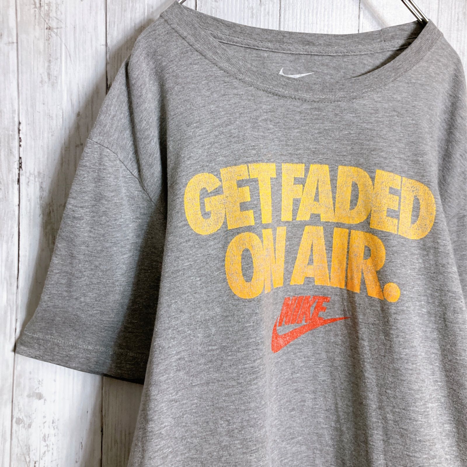 入手困難】古着 ナイキ NIKE グレー GET FADED ON AIR 半袖Tシャツ#226 