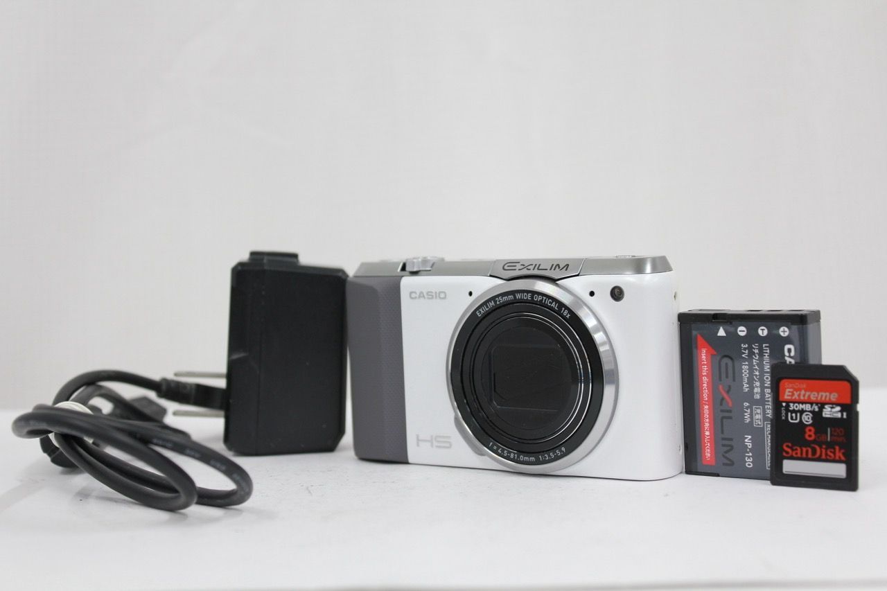 返品保証】 カシオ Casio EXILIM EX-ZR700 ホワイト 18x バッテリー