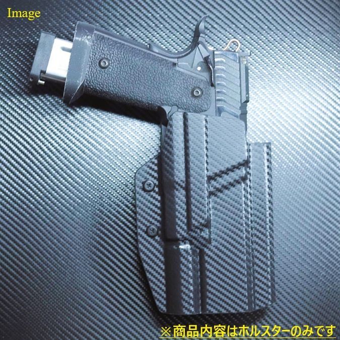 国内製造品 六七五 Pit Viper / Sand Viper X300U ライト 専用 カイデックスホルスター 右用 Black Carbon Fiber柄 Version 2