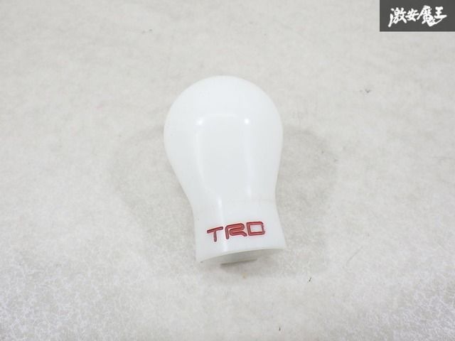【旧車 当時物】 TRD シフトノブ シフト ノブ 単体 ジュラコン 白 内装 即納 M12 P1.25 棚7-3-A