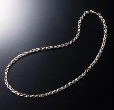 シルバー925 ペーパーチェーンネックレス 50cm メンズ レディース ユニ 