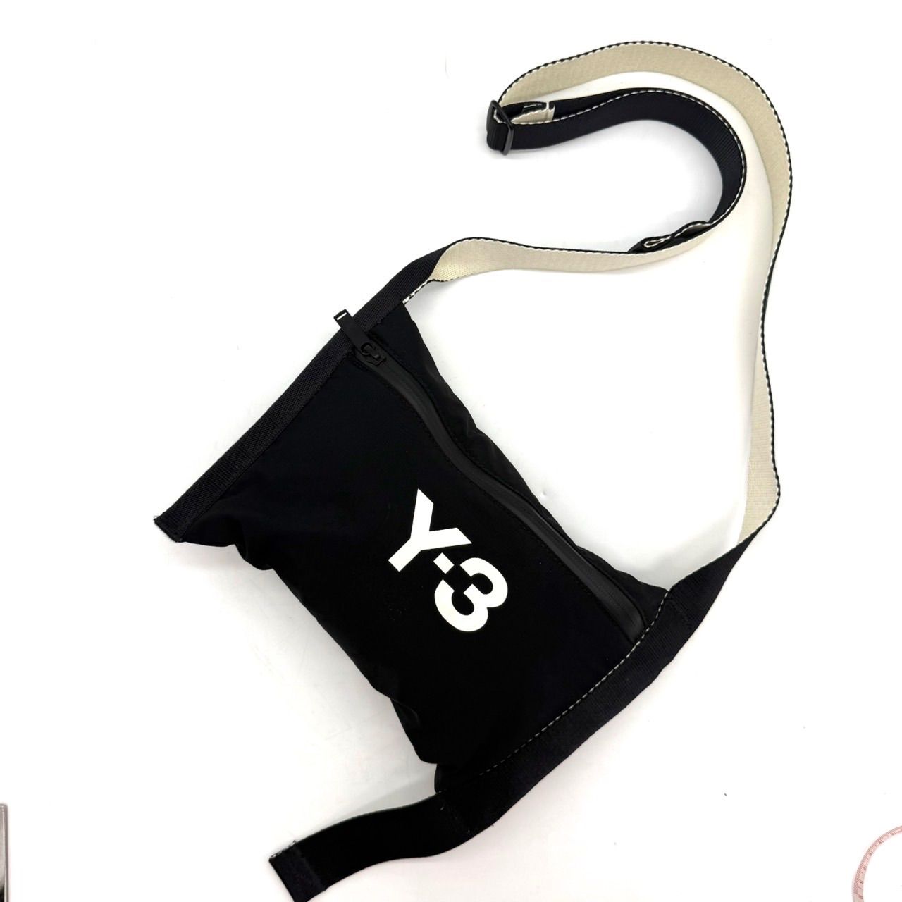 美品】 Y-3 ワイスリー サコッシュ ショルダーバッグ ブラック 黒 ロゴ 