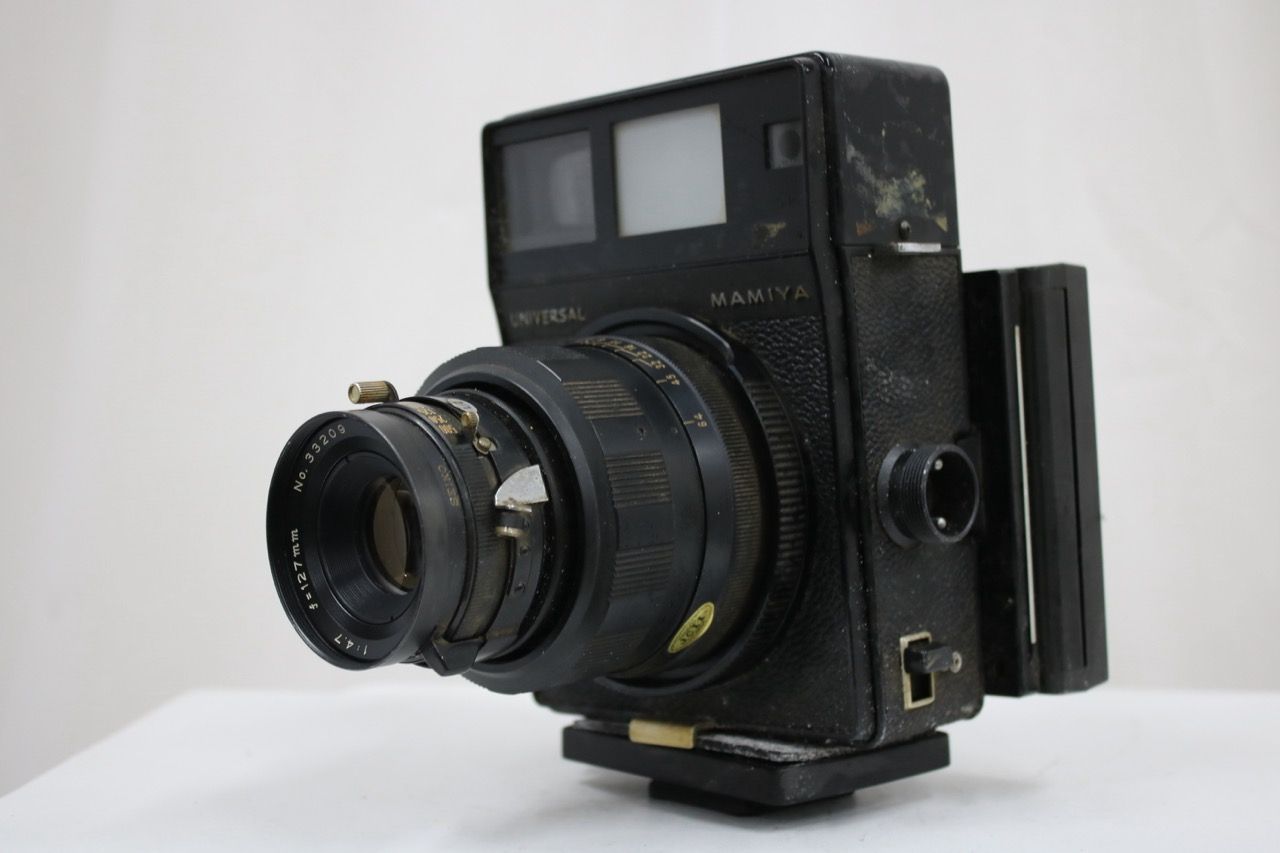 【訳あり品】 マミヤ Mamiya UNIVERAL SEKOR P 127mm F4.7 Plaroid フィルムホルダー付き e10374