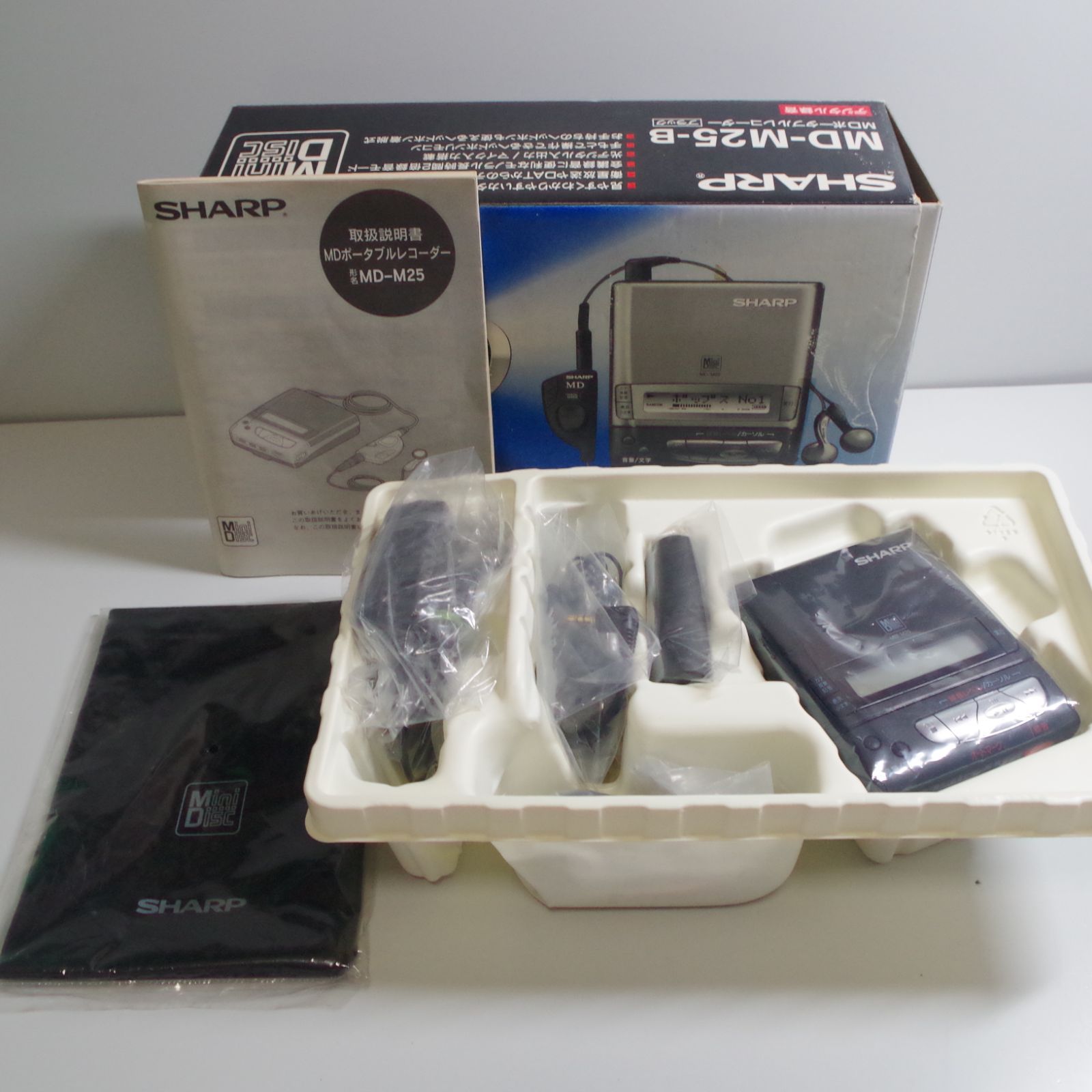 A6211 SHARP ポータブルMDレコーダー MD-M25-B - メルカリ