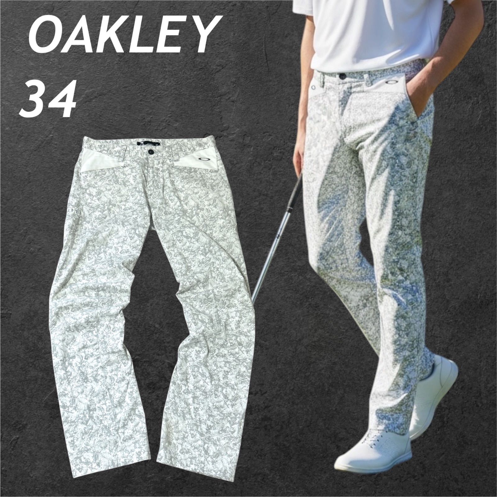OAKLEY オークリー メンズ ゴルフパンツ 34 ウェア スポーツ 刺繍ロゴ 