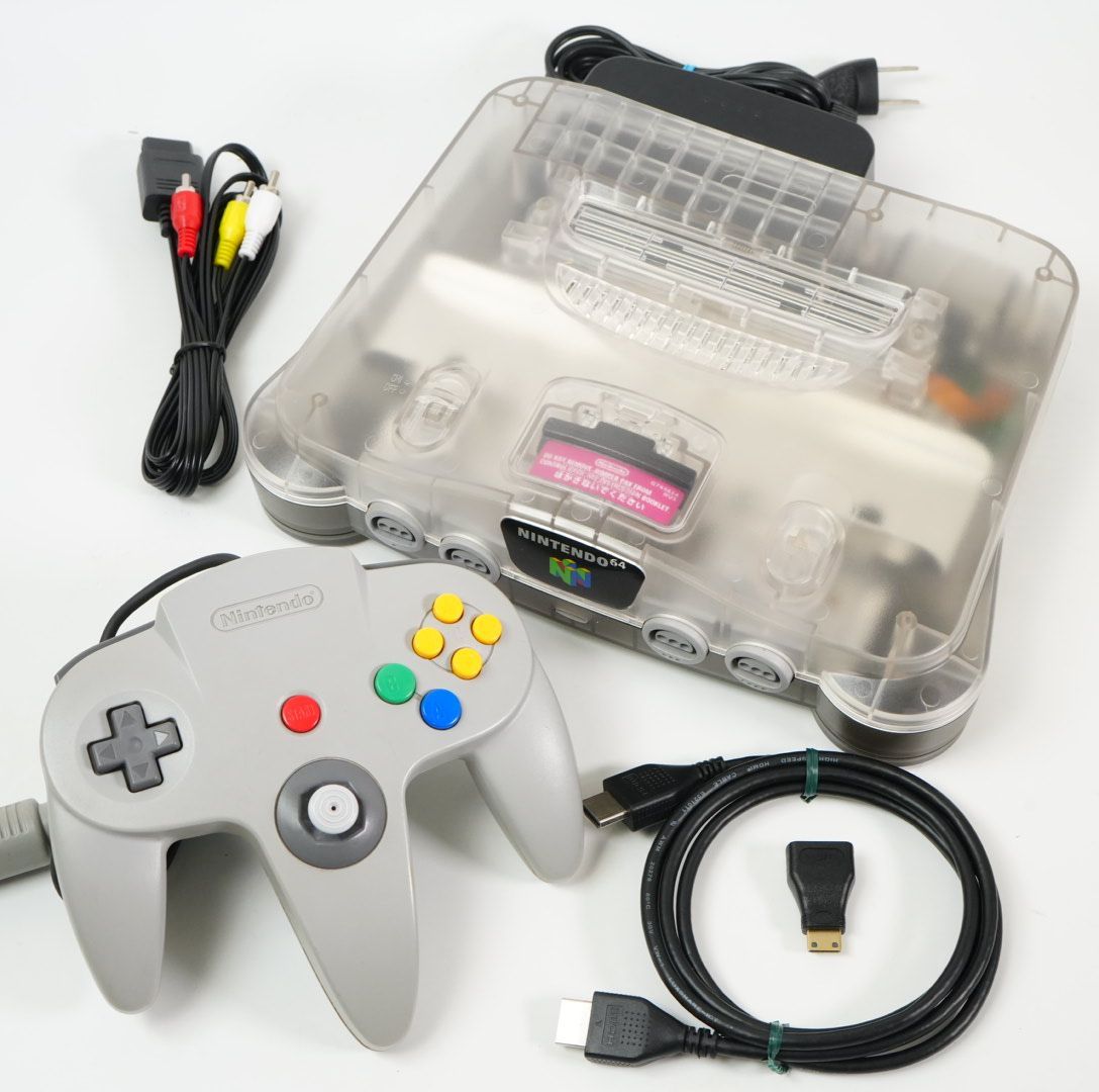 HDMI出力改造 ニンテンドー64 N64 クリアホワイト/スモーク 18,600円