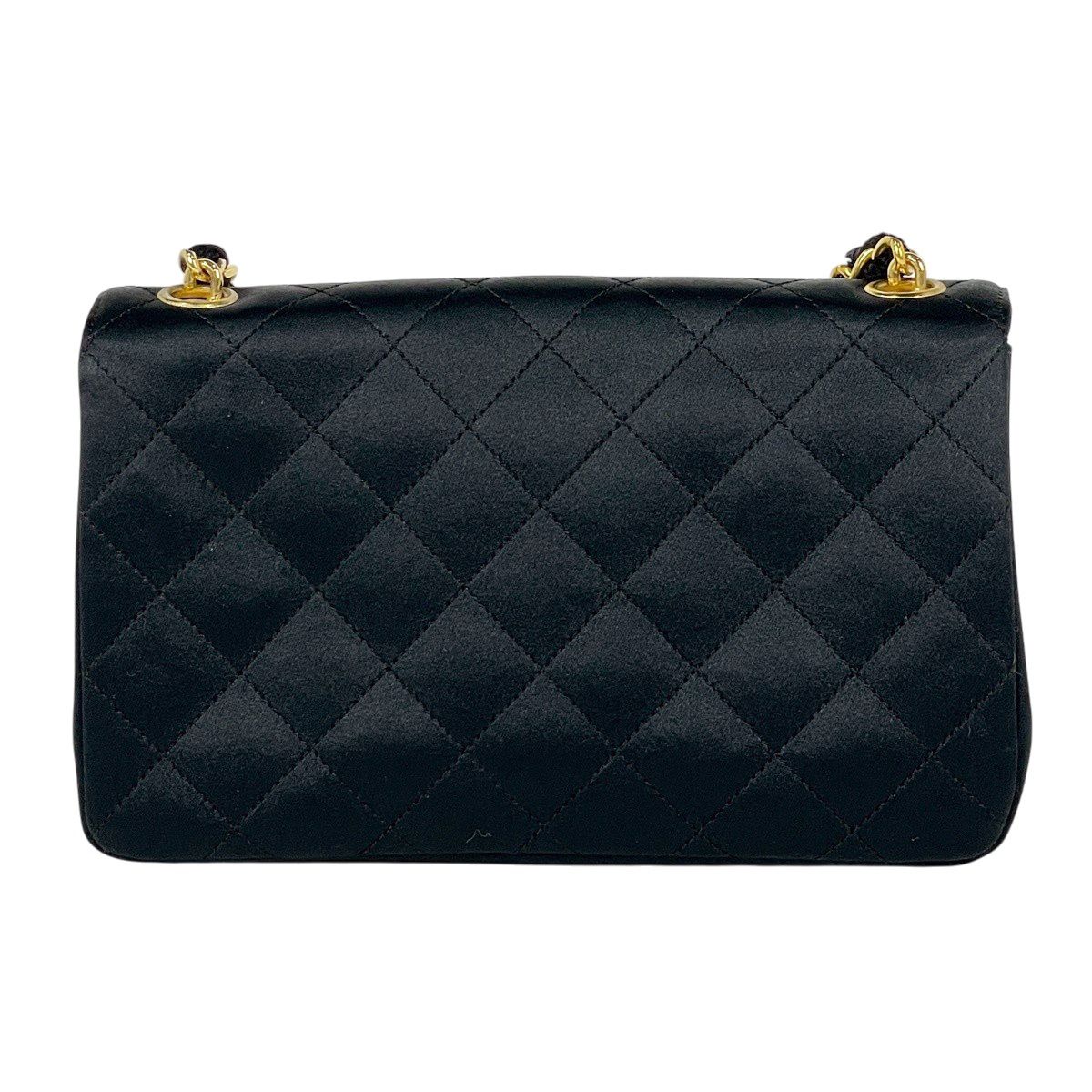 シャネル CHANEL ココマーク チェーン ショルダーバッグ サテン 