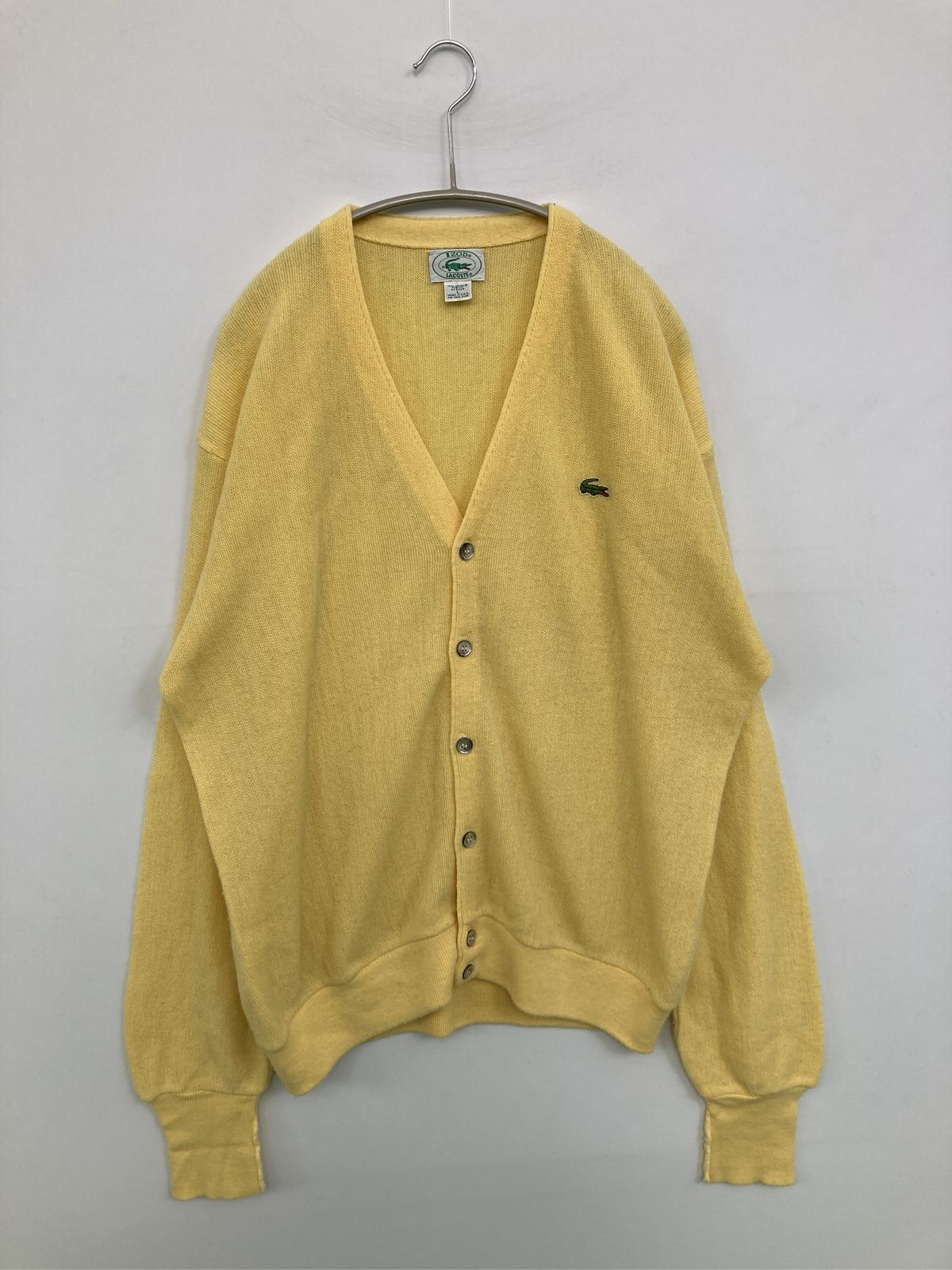 IZOD LACOSTE アイゾッドラコステ カーディガン/ボレロ L イエロー 