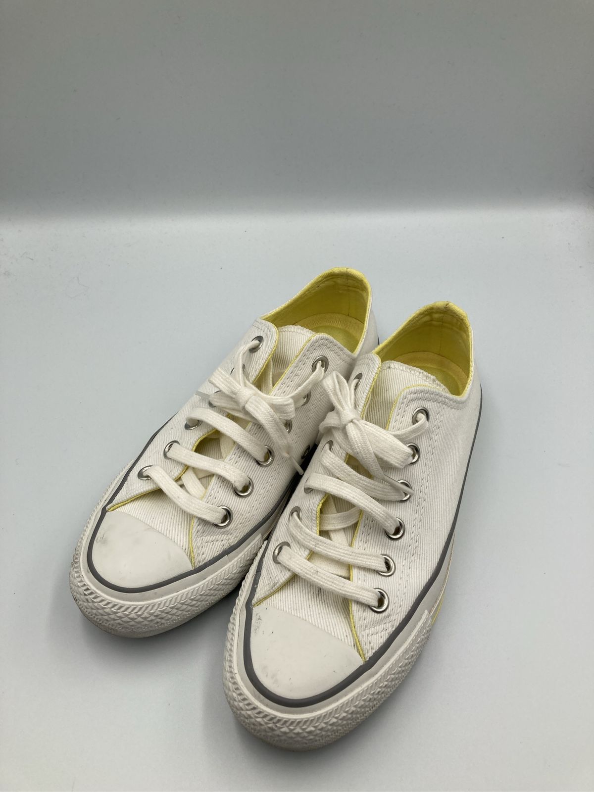 CONVERSE コンバース スニーカー 23.5 ホワイト キャンバス 無地 ワン 
