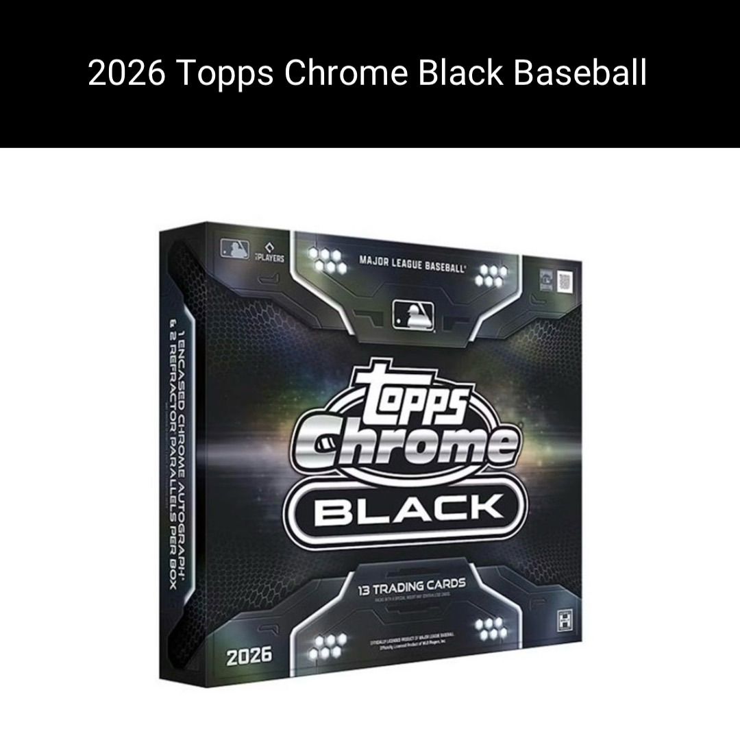 新品未開封 1Box】2026 Topps Chrome Black Baseball ⑨ - メルカリ
