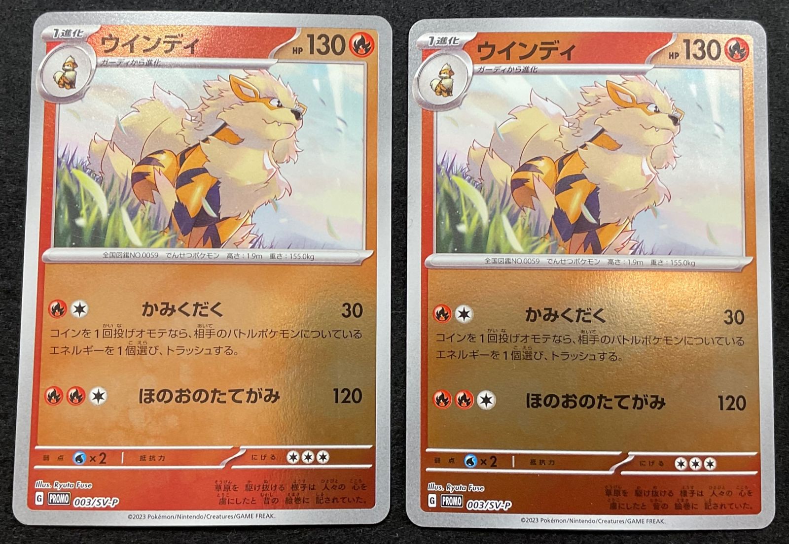 今だけ割引】ポケモンカード 003/SV/P ウインディ 2枚セット - メルカリ
