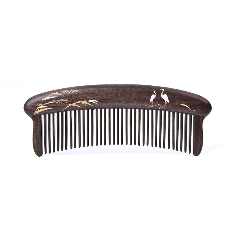 【新品】 TAN MUJIANG 譚木匠 木製櫛 ヘアケア 高級セット櫛 静電気防止 ?歯 蒹葭（けんか） ケース付き 0