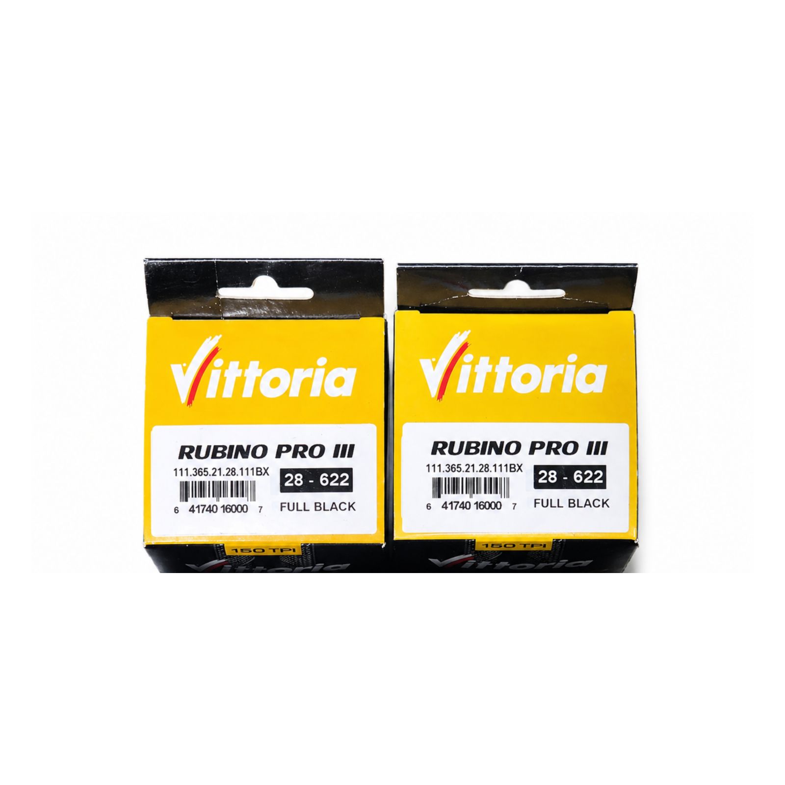 Vittoria Rubino Pro III 700x28C フルブラック 2本セット 150TPI