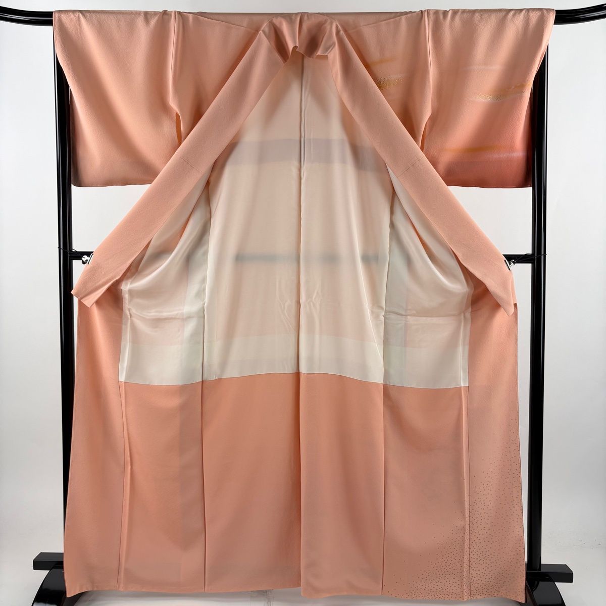美品】 付下げ 身丈165.5cm 裄丈67.5cm L 袷 人間国宝 福田喜重 落款