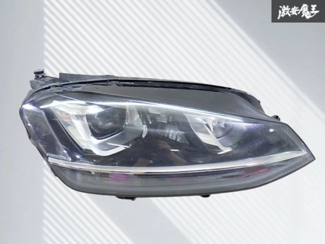 VW フォルクスワーゲン 純正 AUCJZ ゴルフ7 前期 HID ヘッドライト ヘッドランプ レンズ 右 右側 運転席側 右ハンドル 5G2 941 032 即納 棚