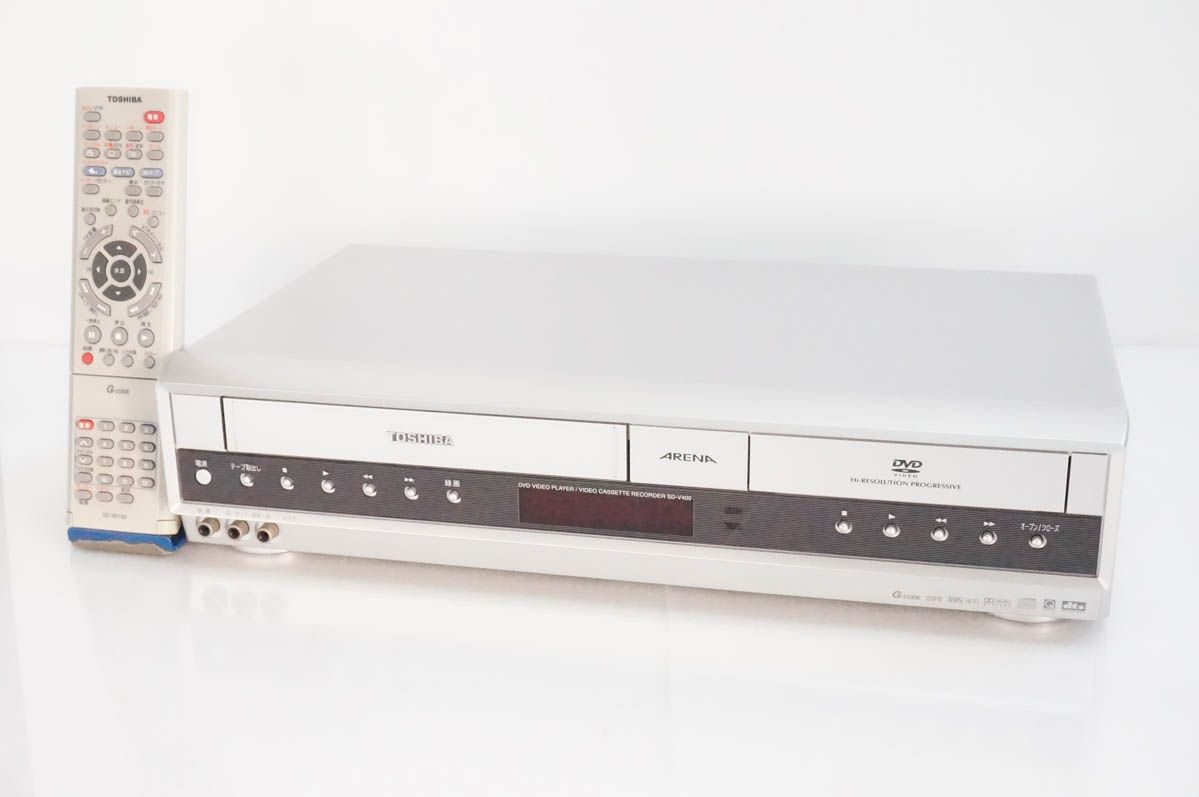 【中古】東芝TOSHIBA VTR一体型DVDビデオプレーヤー DVDプレーヤー一体型VHSビデオデッキ SD-V400