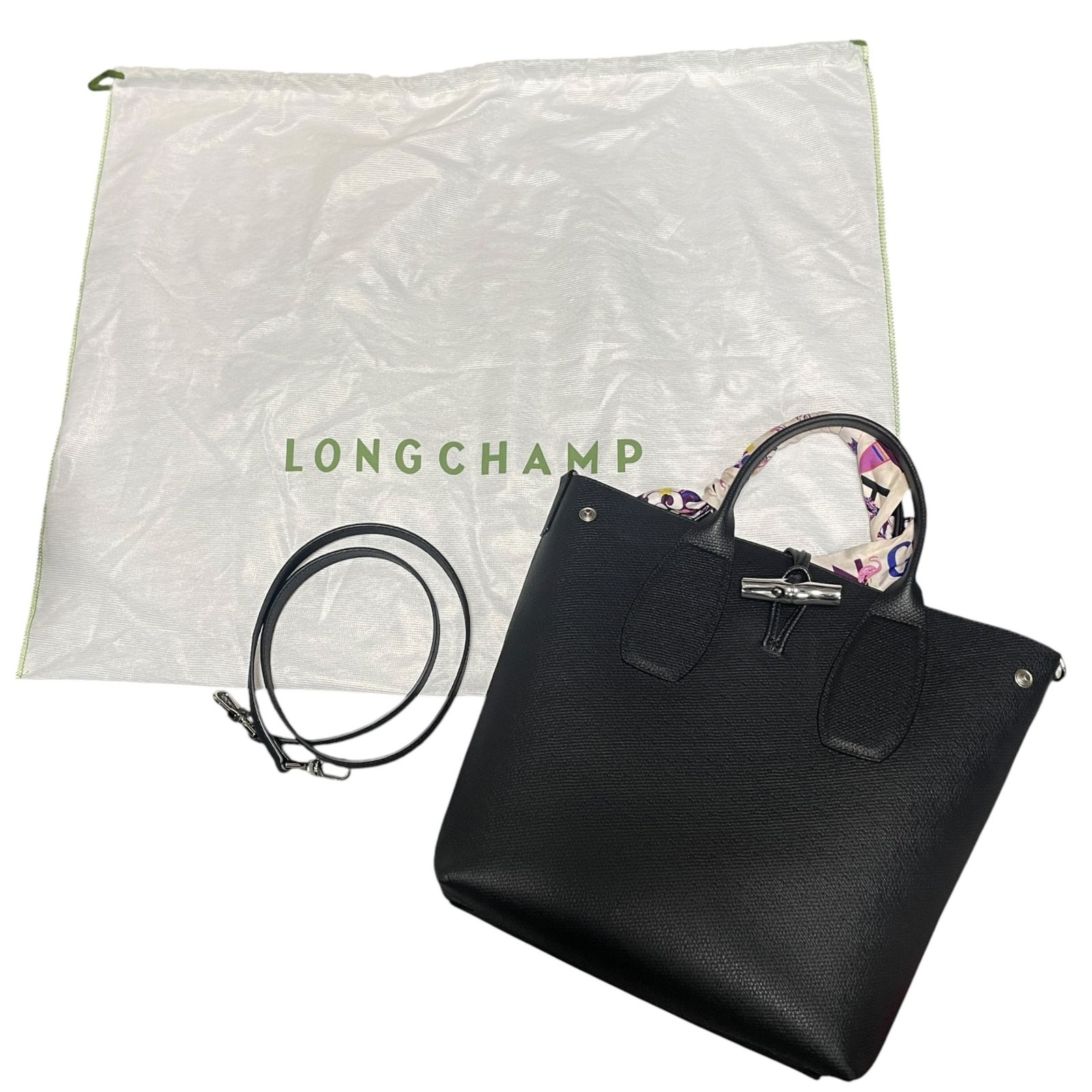 美品　ロンシャン ビジネスバッグ オールレザー 2way ブラック ショルダー 美品 ロンシャン ビジネスバッグ オールレザー 2way ブラック