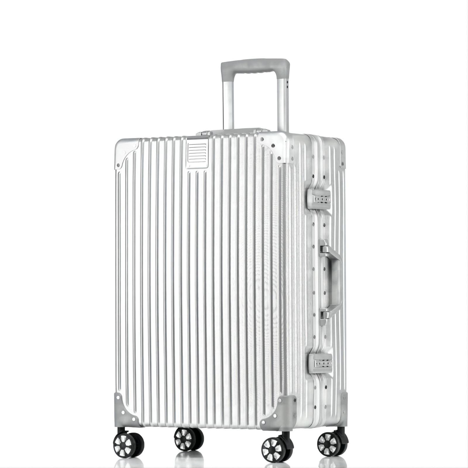 【即日発送】保護カバー付き，シルバー tsaロック付 出張 SSサイズ ビジネス 旅行 55 耐衝撃 静音ダブルキャスター 軽量キャリーバッグ 36 大型トロリーケース 預け入れスーツケース 22 1泊2日 ケース機内持ち込み キャリー 機内持ち込み可三辺の和