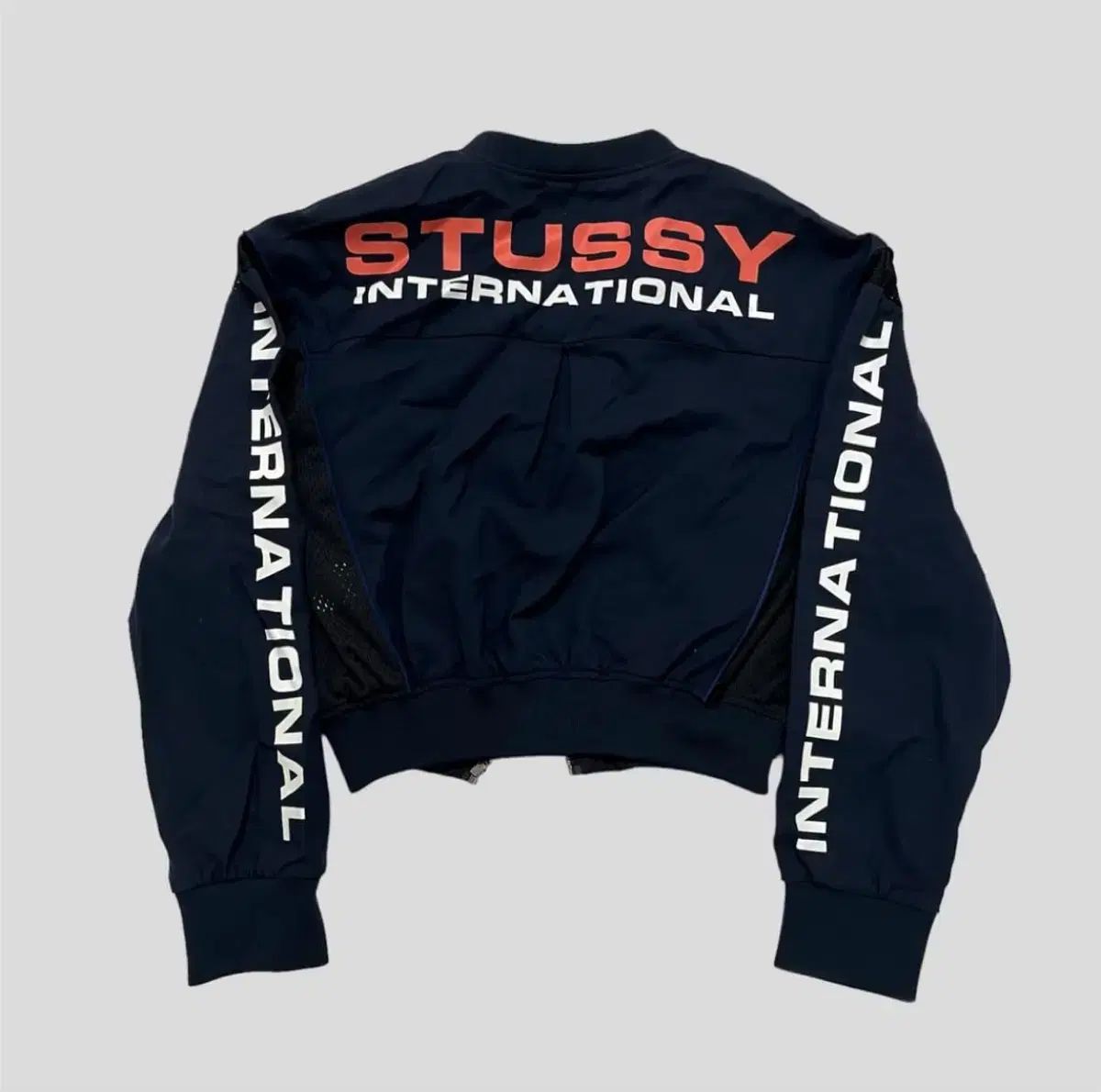 レディース STUSSY インターナショナル クロップド ジップアップ 