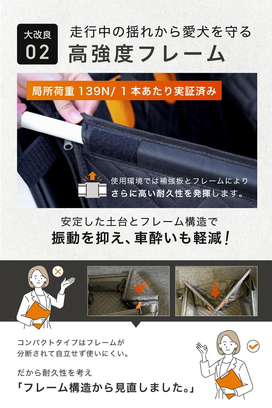 ドライブボックス 大型犬用 高耐久構造｜国内検査機関で試験済み