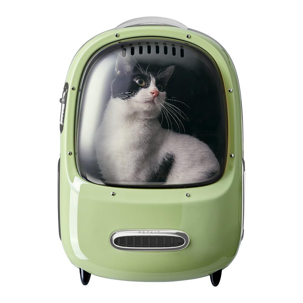 PETKIT猫用キャリーバッグ ペット 通気性 飛び出し防止機能を備え 内蔵ライト 人間工学に基づいた設計 犬用品 PETKIT 猫用キャリーバッグ ペット 通気性 飛び出し防止機能を