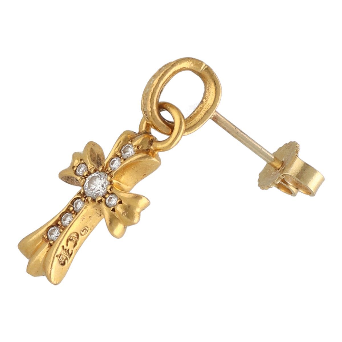中古】 CHROME HEARTS クロムハーツ ベイビーファットクロスピアス 