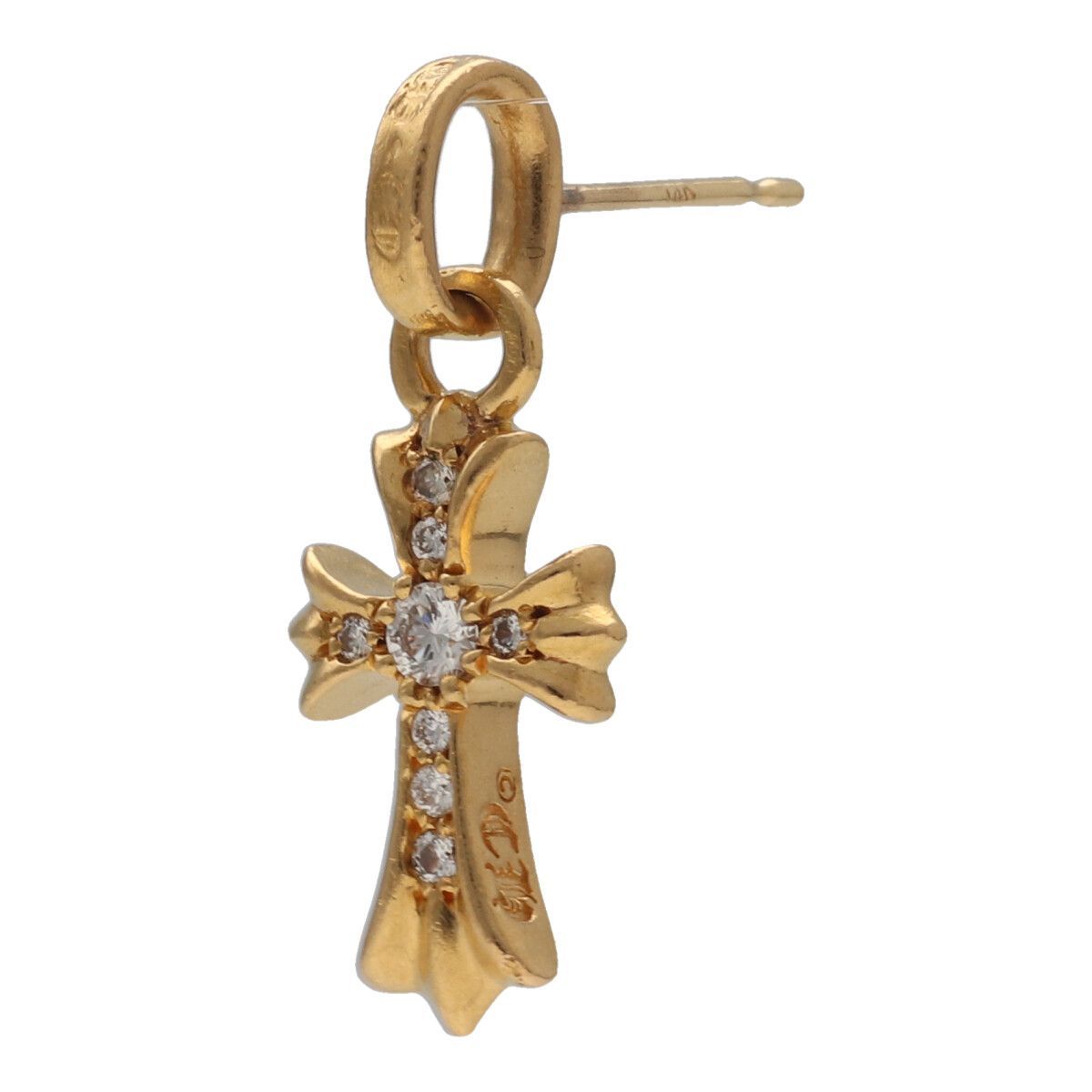 中古】 CHROME HEARTS クロムハーツ ベイビーファットクロス ピアス