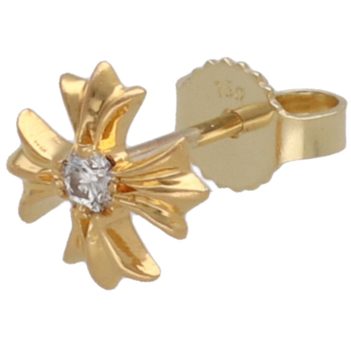 【中古】 CHROME HEARTS クロムハーツ CHプラス スタッド ピアス 22K ゴールド ダイヤモンド イヤリング アクセサリー 25033443 RS