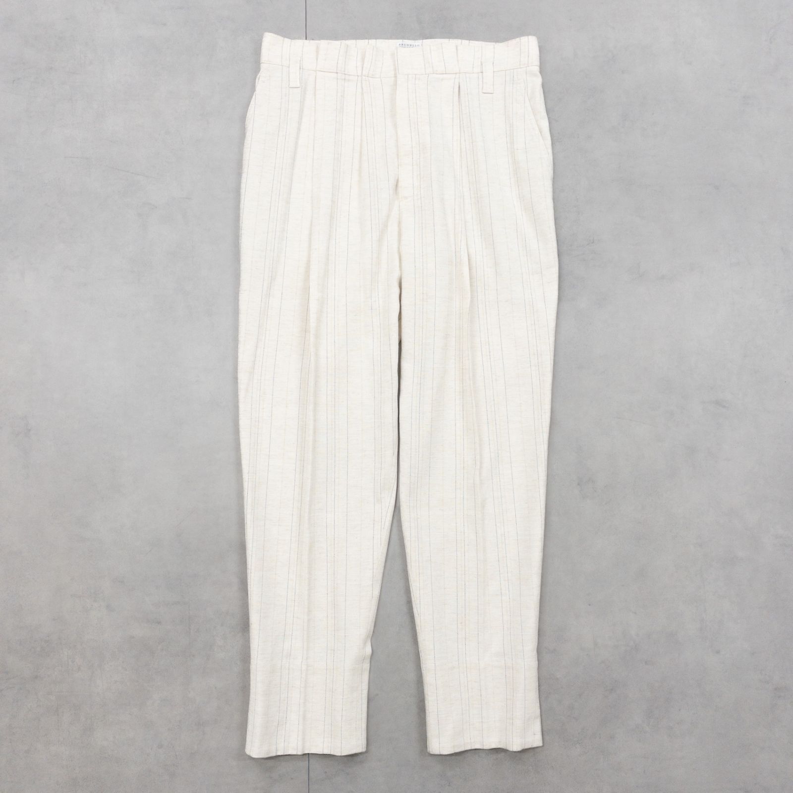 BRUNELLO CUCINELLI ブルネロクチネリ パンツ 2タック ストライプ柄