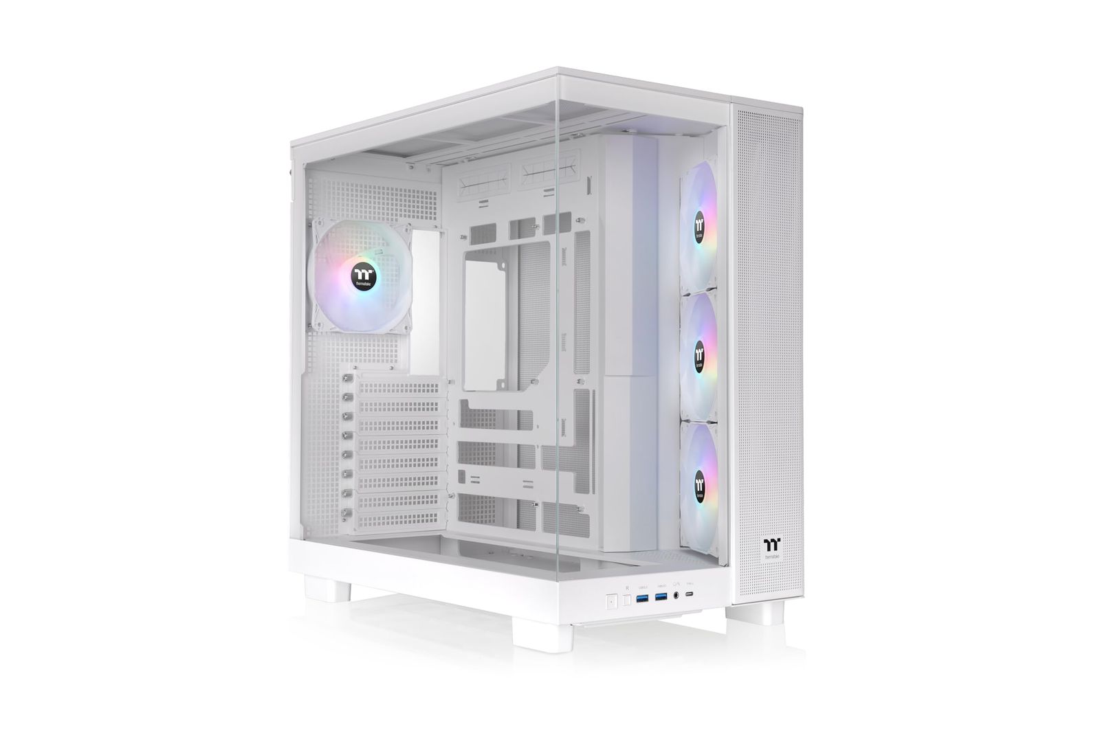新品 Thermaltake View 380 XL TG ARGB Snow 120mm ARGBファン 4基搭載 ピラーレス ミドルタワー ATX PCケース ホワイト CA-11E-00M6WN-00 CS9248