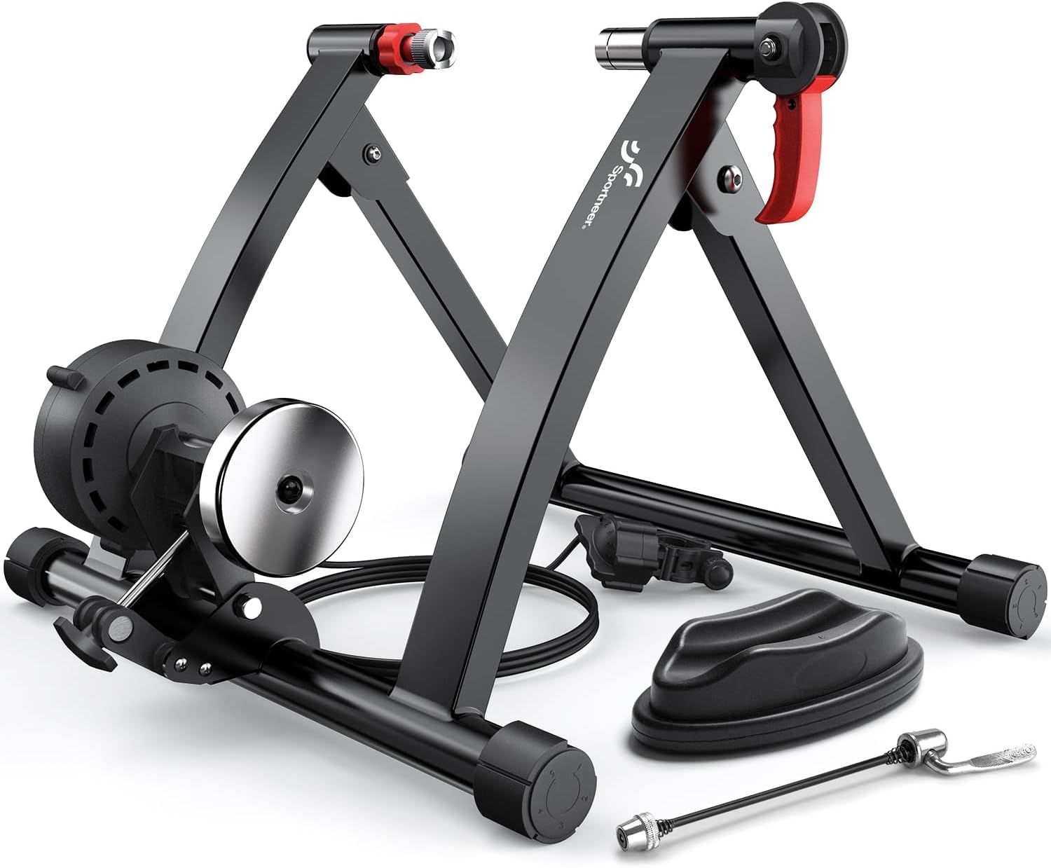 新品 Sportneer ローラー台 自転車トレーナ 自転車トレーニング 固定式 自転車ローラー 6段階負荷調整 マグネット式 26～28インチに対応 サイクルトレーナー 自転車トレーナー 折りたたみ エクササイズ フィットネストレーナー 専用クイックレリーズ