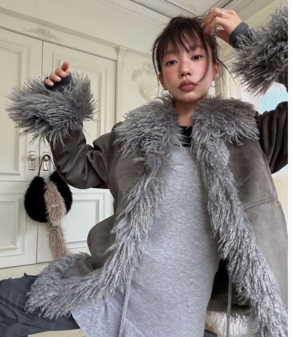 サンドリック ファージャケット TRIMMING FUR JACKET_KHAKI - メルカリ