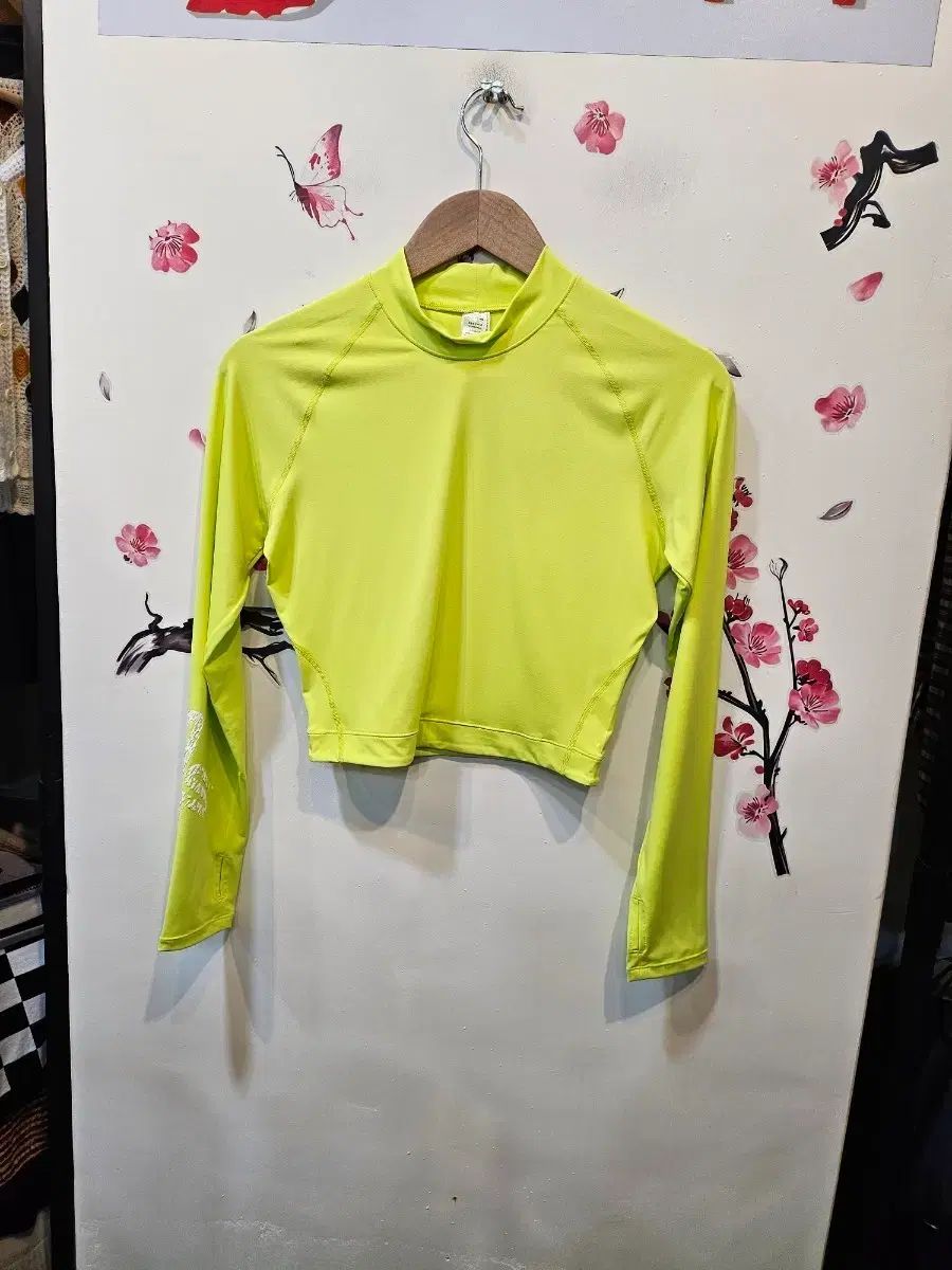 ゼクシィミックス 蛍光 イエロー クロップド 長袖 Tシャツ M 商品