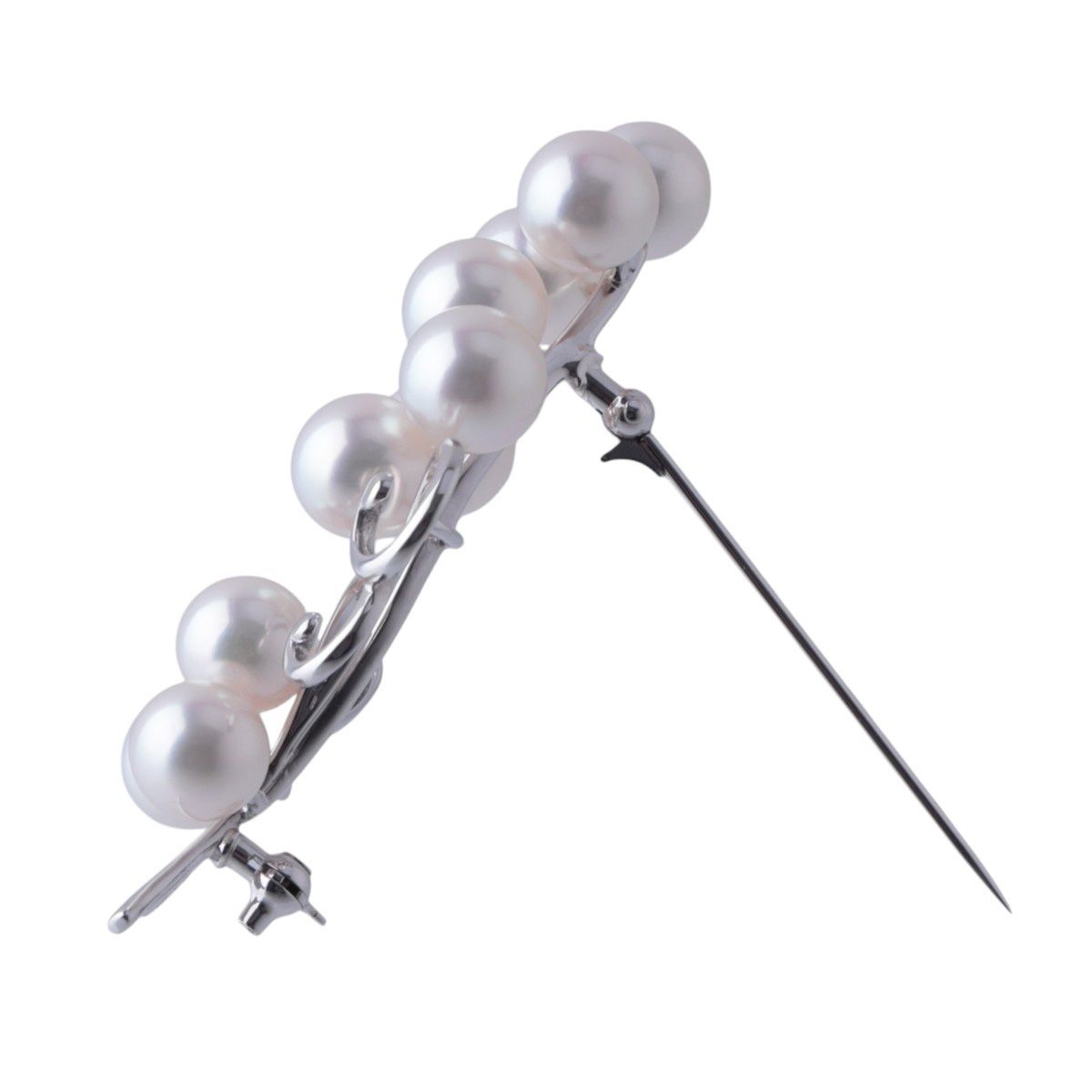 ミキモト パール ブローチ 大珠 アコヤパール7.8mm~8.3mm K18WG 新品 ミキモト パール ブローチ 大珠 アコヤパール7.8mm~8.3mm K18WG 新品