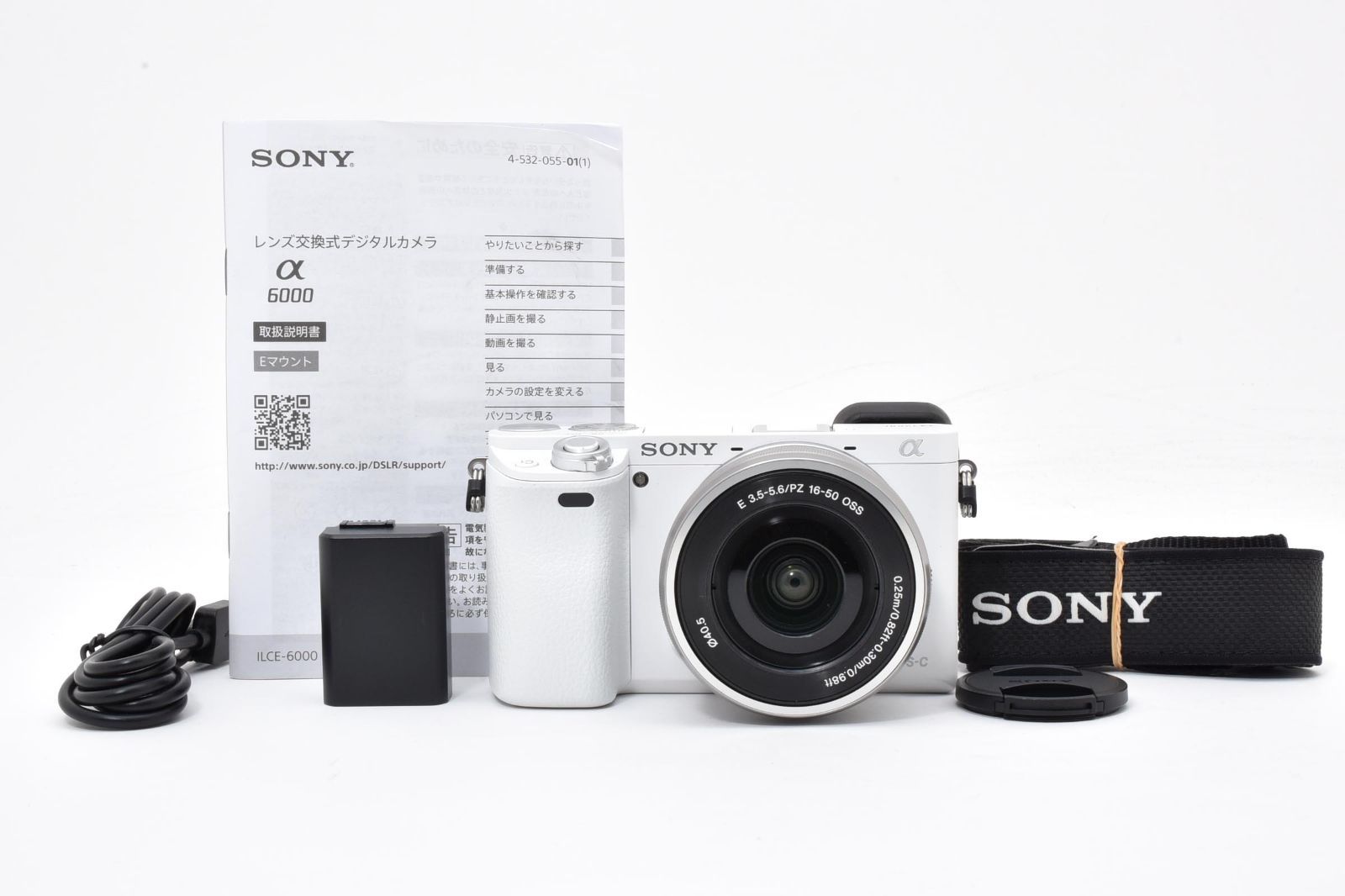 SONY α6000 ホワイト E 16-50mm レンズ付き SONY（ソニー） ミラーレス α6000 レンズキット ホワイト 中古 Wi-Fi