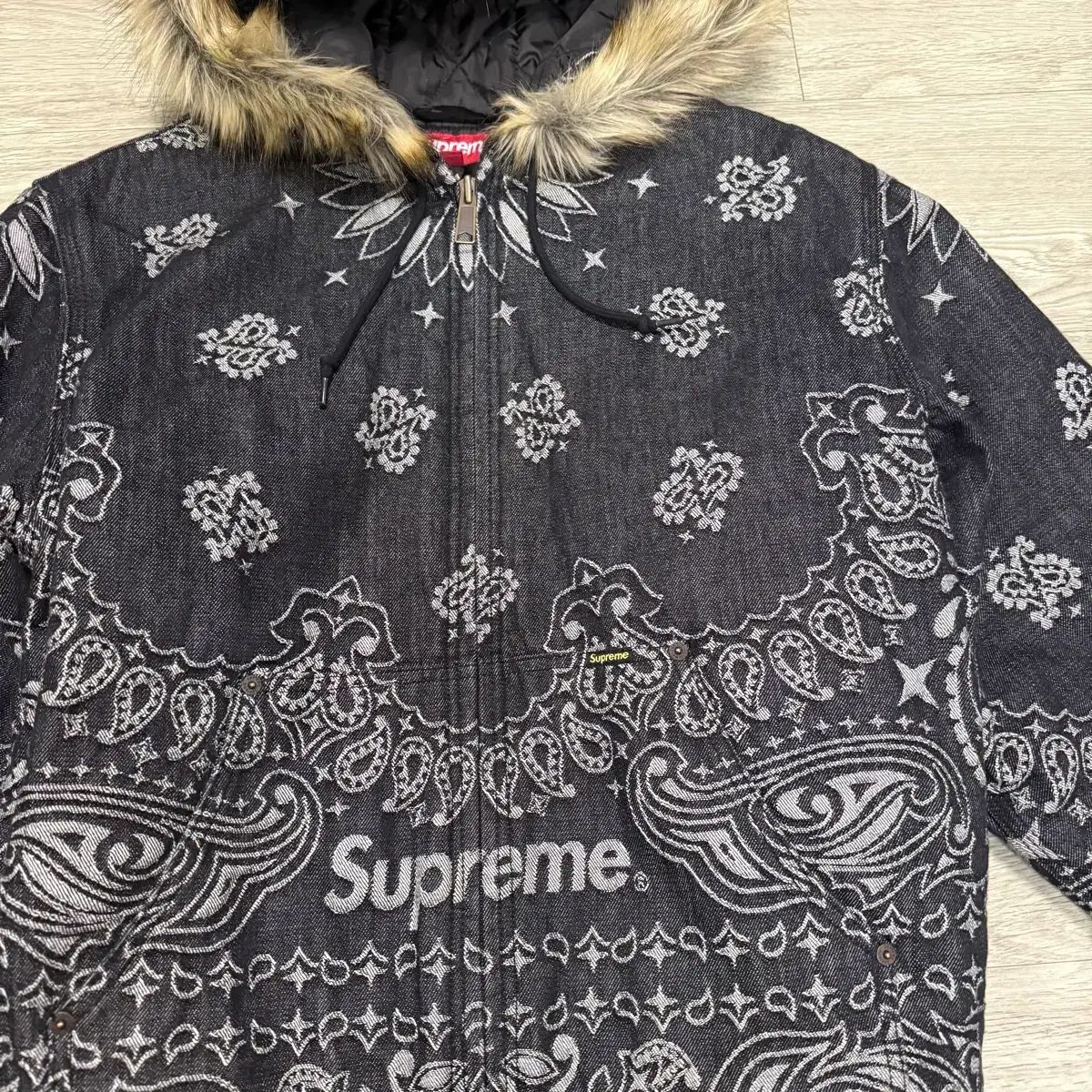 Supreme バンダナ ジャカード デニム フード ウォーク ジャケット