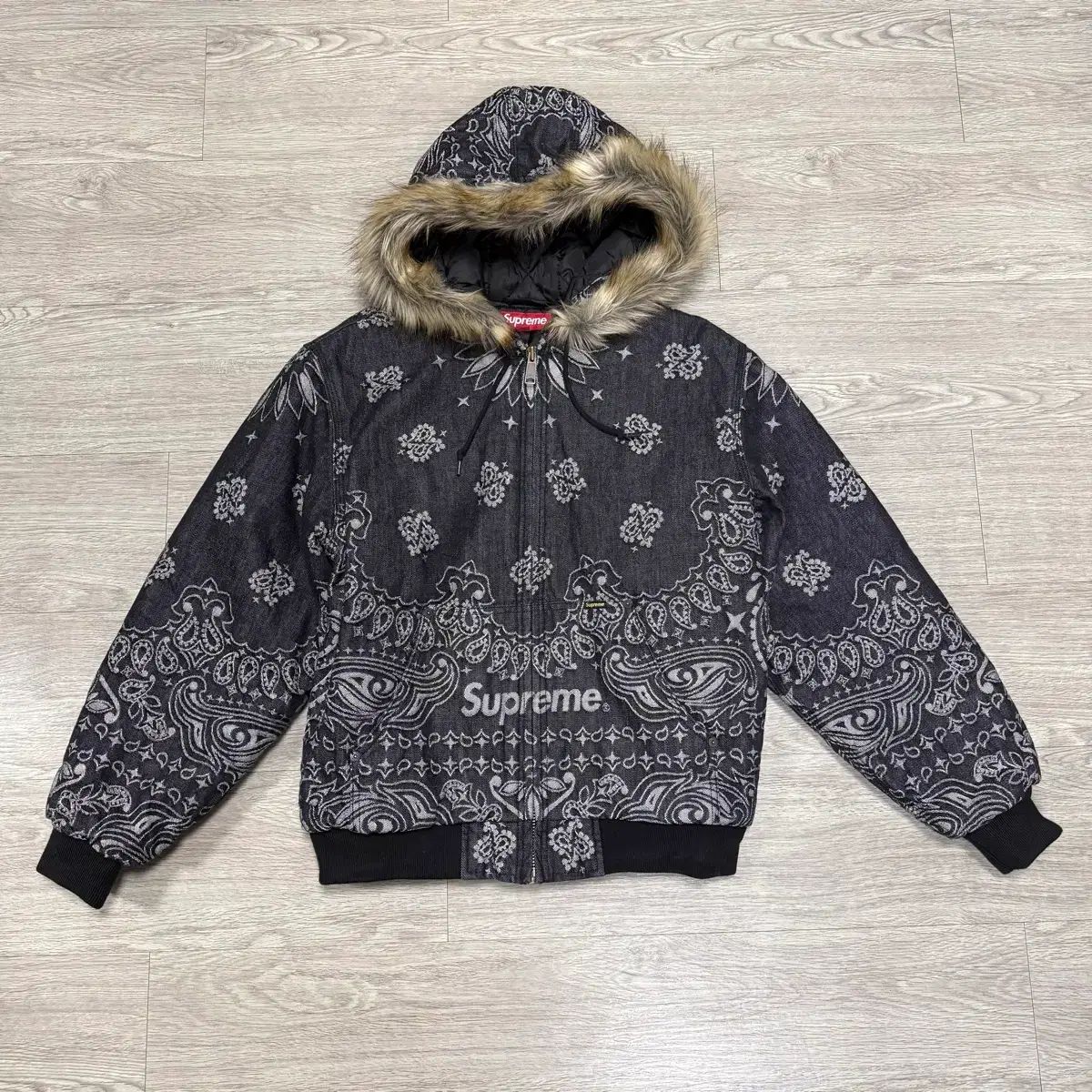 Supreme バンダナ ジャカード デニム フード ウォーク ジャケット