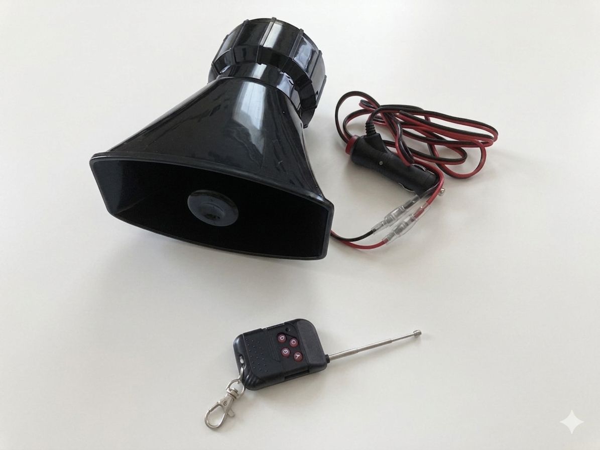 爆音 車載 電子サイレン リモコン付 オプション付